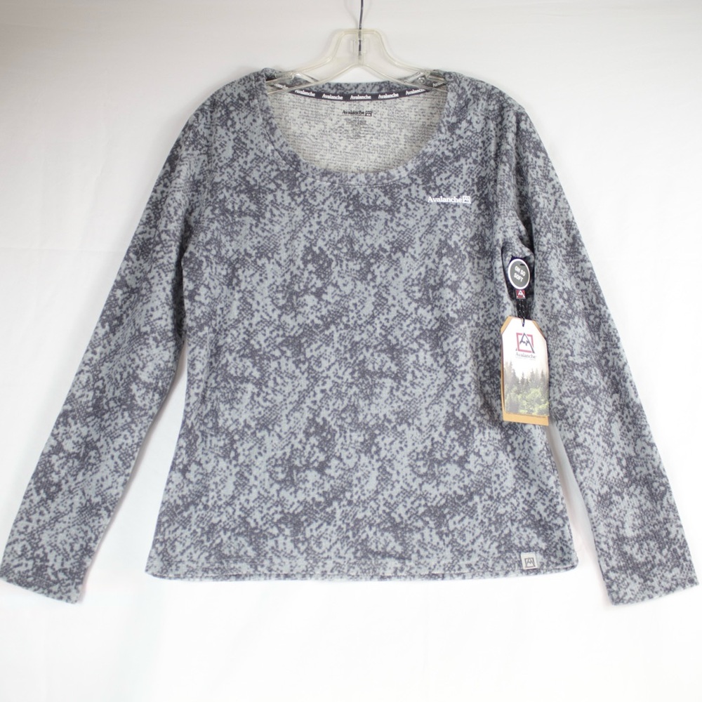 Avalanche Gray Longsleeve Crew Neck Thermal Top Womens‎ Size L - NEW